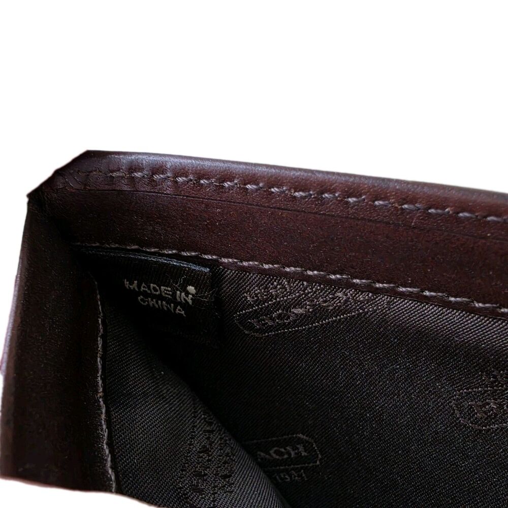 Coach Men’s Thin Bifold Wallet Genuine Leather Card Holder - Picture 8 of 13